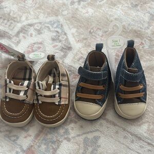 Plaid and Denim Kids Shoes Set